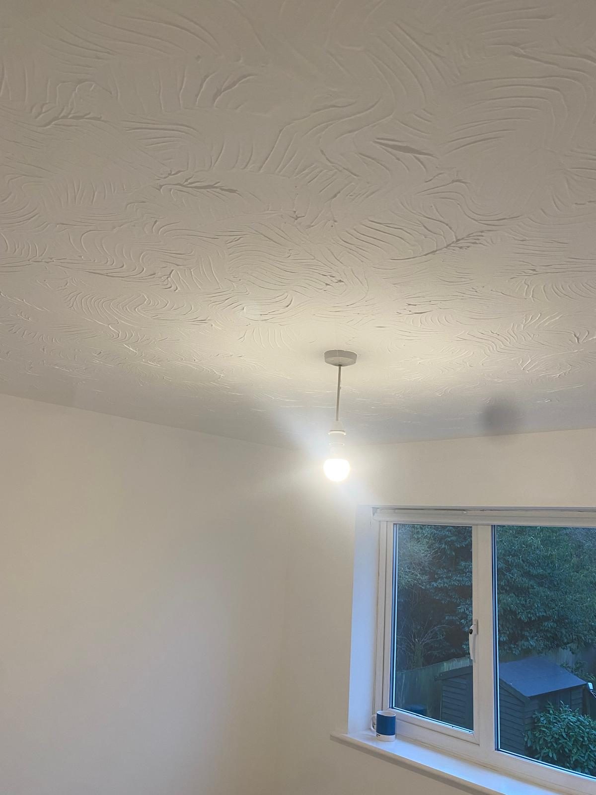Textured ceiling refinish